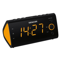Sencor SRC 170 OR rádió Óra Digitális Fekete, Narancssárga