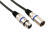 HQ Power XLR M/F, 6m câble audio XLR (3-pin) Noir