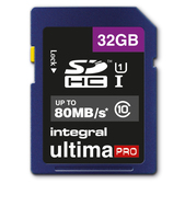 Integral 32GB ULTIMAPRO SDHC/XC 80MB CLASS 10 UHS-I U1 32 Go SD