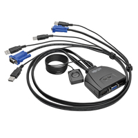 Tripp Lite B032-VU2 Cable KVM USB / VGA de 2 Puertos con cables y USB para Compartir Perifericos
