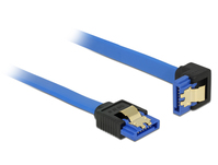 DeLOCK 85088 SATA-kabel 0,1 m SATA 7-pin Zwart, Blauw