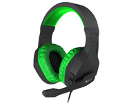 GENESIS Argon 200 Zestaw słuchawkowy Przewodowa Opaska na głowę Gaming Czarny, Zielony