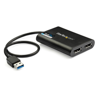 StarTech.com USB-naar-Dual DisplayPort-adapter - 4K 60Hz - USB 3.0 (5 Gbps)