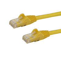 StarTech.com 25ft CAT6 Ethernet Cable - Yellow CAT 6 Gigabit Ethernet Wire -650MHz 100W PoE RJ45 UTP Network/Patch Cord Snagless w/Strain Relief Fluke Tested/Wiring is UL Certif...