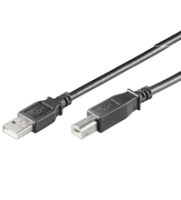 Goobay 0.25m USB 2.0 A/B USB cable USB A USB B Black