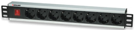 Intellinet 19" Rackmount 8-Way Power Strip - German Type, With On/Off Switch, No Surge Protection