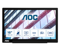 AOC 01 Series I1601P pantalla para PC 39,6 cm (15.6") 1920 x 1080 Pixeles Full HD LED Plata, Negro