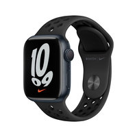 Apple Watch Nike Series 7 OLED 41 mm Digitális Érintőképernyő Fekete Wi-Fi GPS (műhold)