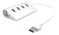 ProXtend USB3-HUB4S station d'accueil Avec fil USB 3.2 Gen 1 (3.1 Gen 1) Type-A Blanc