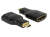 DeLOCK HDMI Micro-D/HDMI-A, M/F, 4K Micro-HDMI Noir