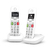 Gigaset E290 Duo Analóg/vezeték nélküli telefon Hívóazonosító Fehér