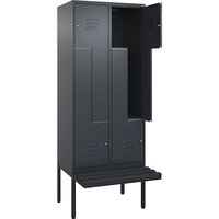 Vestiaire à portes en Z Classic PLUS avec banc