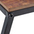 Relaxdays Beistelltisch Industrial Design, C-Form, HBT 58,5 x 47,5 x 25 cm, Tisch für Couch & Bett, Metall & MDF, braun