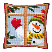 Cross Stitch Kit: Cushion: Snowman