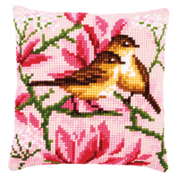 Cross Stitch Kit: Cushion: Birds and Magnolia