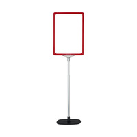 Tischaufsteller / Kundenstopper / Plakatständer „Serie KR“ | piros, hasonló mint RAL 3000 DIN A4