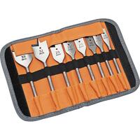 BAHCO 9529S8 Flat Wood Drill Bit Set 8 Piece In Roll Case