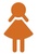 HEWI 801.91.020 24 Symbol SERIE 801 Frau selbstklebend, Polyamid orange