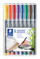 Lumocolor® permanent pen 314 Permanent-Universalstift B STAEDTLER Box mit 8 sortierten Farben