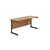 Jemini Rectangular Single Upright Cantilever Desk 1800x600x730mm Nova Oak/Black KF815143