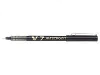 Pilot V7 Hi-Tecpoint Liquid Ink Rollerball Pen 0.7mm Tip 0.5mm Line Bla(Pack 20)