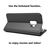 Samsung Galaxy S9 Hülle Klapphülle von NALIA, Slim Kickstand Handyhülle Flip-Case Cover Schwarz Grau