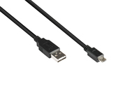 Anschlusskabel USB 2.0 EASY Stecker A an Stecker Micro B, schwarz, 2m, Good Connections®