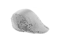 casquette à  sequins argent adulte