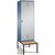 EVOLO cloakroom locker, with bench, door for 2 compartments