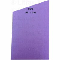 Handrollpapier 25x2,00 € violett VE=1000 Stück