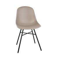 Bolero Arlo Side Chairs in Brown with Metal Frame for Indoors - Pack of 2