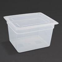 Vogue 1/2 Gastronorm Container with Lid Made of Polypropylene 200mm 11.7Ltr