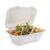 Vegware Hinged Meal Boxes Container for Fast Food Made of Bagasse Pack of 200
