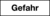Signalwort - Gefahr, Schwarz/Weiß, 1.8 x 5.2 cm, Folie, Einzeln, Text