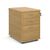 Express office tall mobile pedestal drawers - standard width, oak
