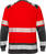 High Vis T-Shirt Langarm Kl.2, 7457 THV Warnschutz-rot/schwarz - Rückansicht