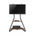TV Floor Stand Bauhaus Style for 37"-75" Screens Black Max Load 40kg