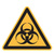 Warnzeichen "Warnung vor Biogefährdung" [W009], Folie (0,1 mm), 200 mm, ASR A1.3 / ISO 7010, selbstklebend
