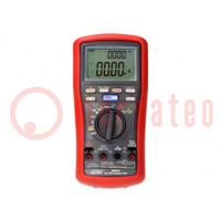 Meter: insulation resistance; LCD; I DC: 60mA,600mA; True RMS AC