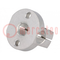 Mounting coupler; D: 12mm; S: 10mm; Base dia: 38mm; H: 25mm