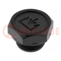 Fill plug; without side hole; Thread: M20; Overall len: 18mm