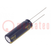 Kondensator: elektrolytisch; low ESR; THT; 1500uF; 16VDC; Ø10x30mm