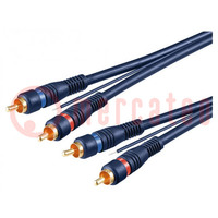 Kabel; RCA-Stecker x2,Steuerung,beiderseitig; 5m; blau
