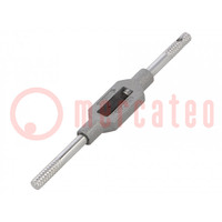 Tap wrench; cast zinc; Grip capac: 1/16"-1/4",M1-M8; 130mm