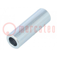 Spacer sleeve; 30mm; cylindrical; steel; zinc; Out.diam: 10mm