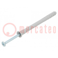 Plastic anchor; with screw; 8x100; zinc-plated steel; N; 50pcs.