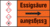 Rohrmarkierungsband mit Gefahrenpiktogramm - Essigsäure, Orange, 6.5 x 12.7 cm