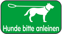 Modellbeispiel: Spielplatzschild, Hunde bitte anleinen (Art. 14850)