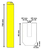 Technische Ansicht: Profilschutz Trapez nur gelb 750 x 40 x 27 x 7 mm (Art. 19134)
