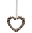 Rustic Decorative Open Heart - 30cm, Grey